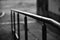 Metallic protection railing isolated unique photo