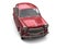 Metallic red small compact vintage car - top down view