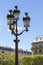 Metallic retro lamppost in Paris, France