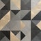 Metallic Rotation: A Hyperspace Noir Mosaic Tile Pattern