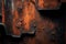 Metallic rusty iron wall texture with rivets surface texture design