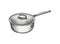 Metallic saucepan with handle
