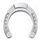 Metallic/silver horseshoe