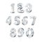 Metallic Silver Letter Balloons 123