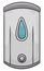 Metallic Soap Dispenser with Manual Button, Vector Illustration