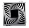 Metallic Square Abstract Design in Black and White