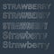 Metallic Strawberry lettering. Usable for stickers, posters, packaging