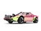 Metallic two tone pink and green vintage race car