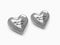 Metallic Valentine Heart 3D Illustration Mockup Scene