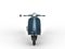 Metallic vintage blue moped