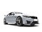 Metallic white modern luxury sports car - beauty closeup shot