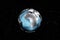 Metallic World planet Earth Globe background 3d rendering