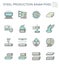 Metallurgy production industry vector icon. 64x64 pixel perfect and editable stroke