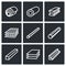 Metallurgy products icons collection