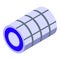Metallurgy steel roll icon, isometric style