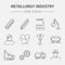 Metallurgy Vector Icons Set