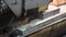 Metalworking industry: finishing metal working with flying sparks