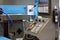 Metalworking machine with CNC operator console