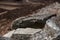 Metamorphic rocks in Donegal barren coastal landscape.