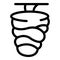Metamorphosis cover icon outline vector. Larva cocooning stage