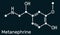 Metanephrine molecule. It is metabolite of epinephrine, adrenaline, biomarker for pheochromocytoma. Skeletal chemical