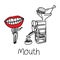 Metaphor function of mouth cavity to aid in the ingestion and di