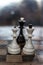 Metaphoric image of adultery through chess pieces