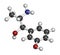 Metaraminol metaradrine hypotension drug molecule. Used in treatment of low blood pressure, e.g. due to anesthesia. Atoms are.