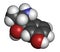 Metaraminol metaradrine hypotension drug molecule. Used in treatment of low blood pressure, e.g. due to anesthesia. Atoms are.