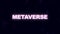 METAVERSE glitch text on digital VR cyberspace environment background