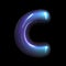 metaverse letter C - Capital 3d futuristic font - suitable for technology, cyberspace or science related subjects