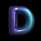 metaverse letter D - Capital 3d futuristic font - suitable for technology, cyberspace or science related subjects