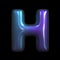 metaverse letter H - Upper-case 3d futuristic font - suitable for technology, cyberspace or science related subjects