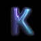 metaverse letter K - Capital 3d futuristic font - suitable for technology, cyberspace or science related subjects