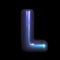 metaverse letter L - Capital 3d futuristic font - suitable for technology, cyberspace or science related subjects