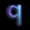 metaverse letter Q - Lower-case 3d futuristic font - Suitable for technology, cyberspace or science related subjects