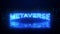 Metaverse Text Cyberspace Futuristic Background, Future Digital Technology Entertainment Abstract Background. 3d rendering