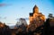 Metekhi Church, a pair of old churches in Tbilisi on the cliffs of the Mikvari River. Built in 1278