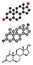 Metenolone anabolic steroid molecule. Used (banned) in sports doping