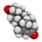 Metenolone anabolic steroid molecule. Used banned in sports doping. 3D rendering. Atoms are represented as spheres with.