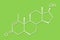 Metenolone anabolic steroid molecule. Used banned in sports doping. Skeletal formula.