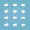 Meteo icons weather cloud button logo