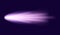 Meteor or comet. Neon space flying meteorite or asteroid, realistic vector illustration. Meteor fire trails isolated