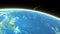 Meteor entering earth atmosphere