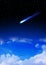 Meteor enters the Earth`s atmosphere