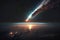 Meteor glowing as it enters the Earth\\\'s atmosphere