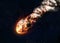 Meteor glowing as it enters the Earth\'s atmosphere