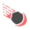 Meteor Halftone Dotted Icon with Fast Rush Effect