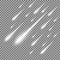 Meteor rain background, white color