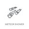 Meteor shower linear icon. Modern outline Meteor shower logo con